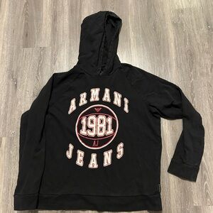 Mens AJ Armani Jeans 1981 Hoodie Sweatshirt size XL